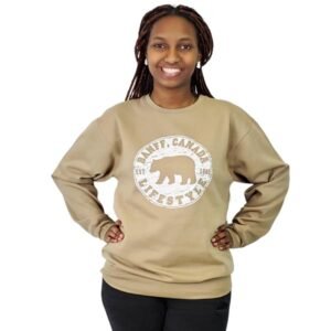 Adult Crewneck Sweat With Bear lifestyle with Town Name