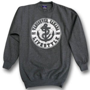 Adult crewneck Sweat with Anchor Lifestyle Design and Town Name