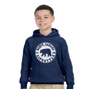 YOUTH HOOD DISTRESS LIFESTYLE BEAR WITH TOWN NAME