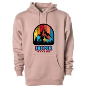 Adult Hoodies with Multicolor Mountain Design and Town Name