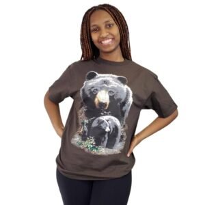 ADULT T-SHIRT WITH BLACK BEARS & TOWN NAME