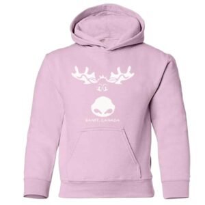 KIDS HOODY WITH CARTOON MOOSE WITH TOWN NAME