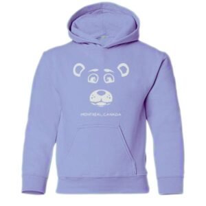 KIDS HOODY WITH CARTOON BEAR WITH TOWN NAME