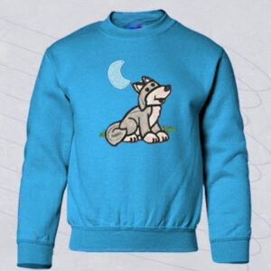 KIDS CREWNECK WITH WOLF AND MOON