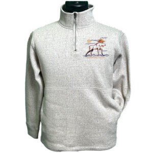 Adult 1/4 ZIP Nantucket with Pocket Embroidery Moose outline