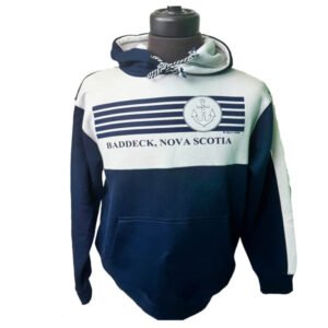 Adult hoodie 2 tone Hoodie w/Stripes w/Town Name