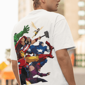Avengers White Oversized T-shirt