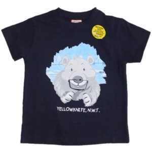 Kids Floppy Polar Bear T-Shirt and Town Name.