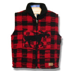 Youth Buffalo Check Vest 100% wool