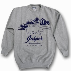 Adult Crewneck Sweat with Outline Bear Mountain and Town Name