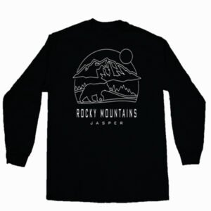 Youth Long Sleeve T-Shirt with Rocky Bear Design and Town Name