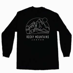 Youth Long Sleeve T-Shirt with Mountain Goat Design and Town Name