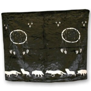 Dream Catcher Blk/Grey Fun Fur Blanket
