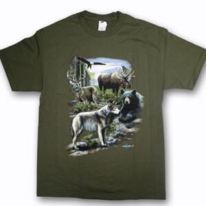 YOUTH T-SHIRT WITH WILDLIFE COLLAGE & TOWN NAME