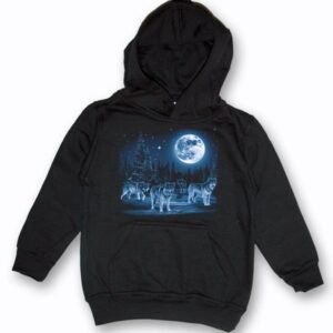 YOUTH HOOD WITH WOLF PACK & TOWN NAME