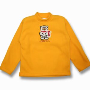 KID POLAR FLEECE PULLOVER W/POLAR BEAR APPL.EMBROIDERY&TOWN NAME