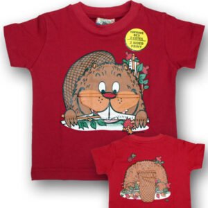 KIDS FLOPPY BEAVER T-SHIRT FRONT/BACK PRINT