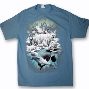 ADULT T-SHIRT WITH ARTIC COLLAGE & TOWN NAME (SLATE)