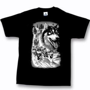 YOUTH T-SHIRT WITH QUADRATONE HUSKY & TOWN NAME