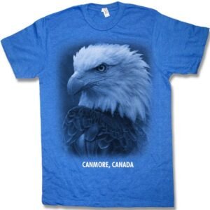 Adult Heather T-Shirt with Eagle Head Design with Town Name.