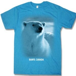Adult T-Shirt with polar bear Head Design with Town Name.