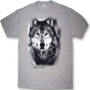 Adult T-Shirt with Wolf Head Design